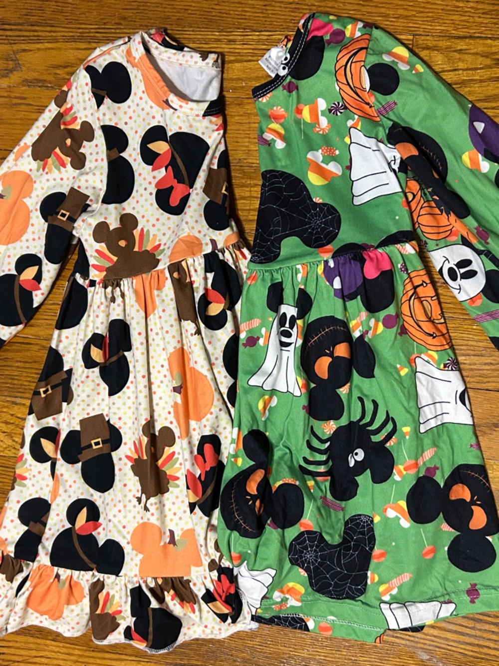 Bundle of 2 Disney dresses- Thanksgiving & Halloween!